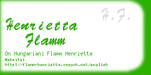henrietta flamm business card